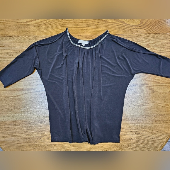 Michael Kohrs Black Open Shoulder Chain Neckline Womens Size XL - Picture 2 of 10